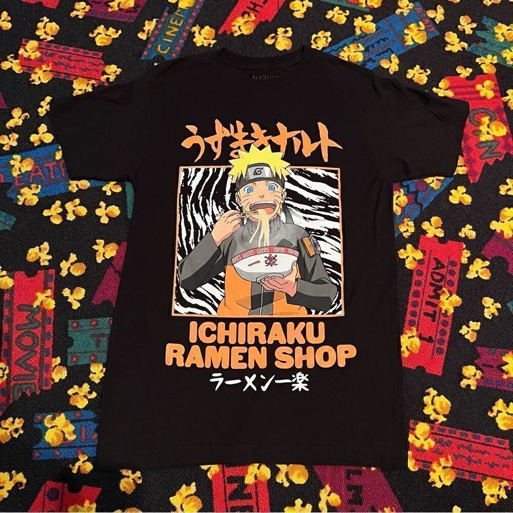 Naruto Shippuden Ichiraku Ramen Shop Hungry Graphic Tee Shirt / Size S